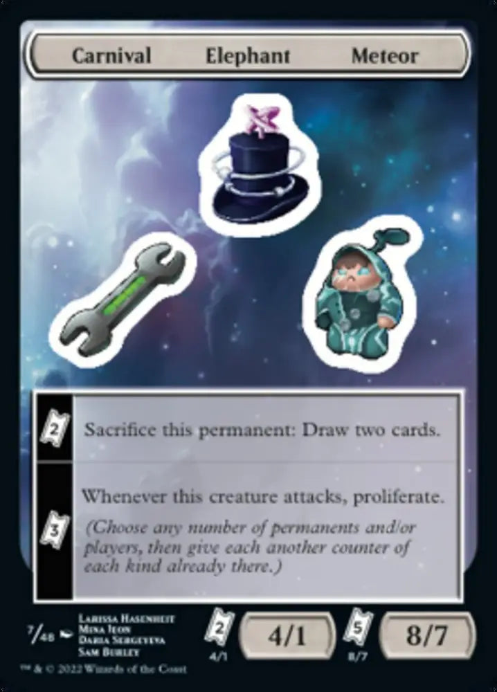Carnival Elephant Meteor [Unfinity Stickers] - MTG Single