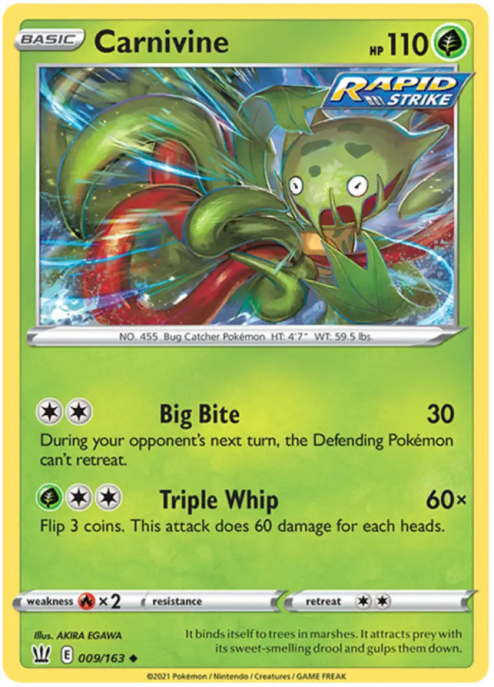 Carnivine (009/163) [Sword & Shield: Battle Styles] - Pokemon Single