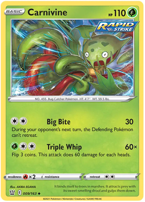 Carnivine (009/163) [Sword & Shield: Battle Styles] - Pokemon Single
