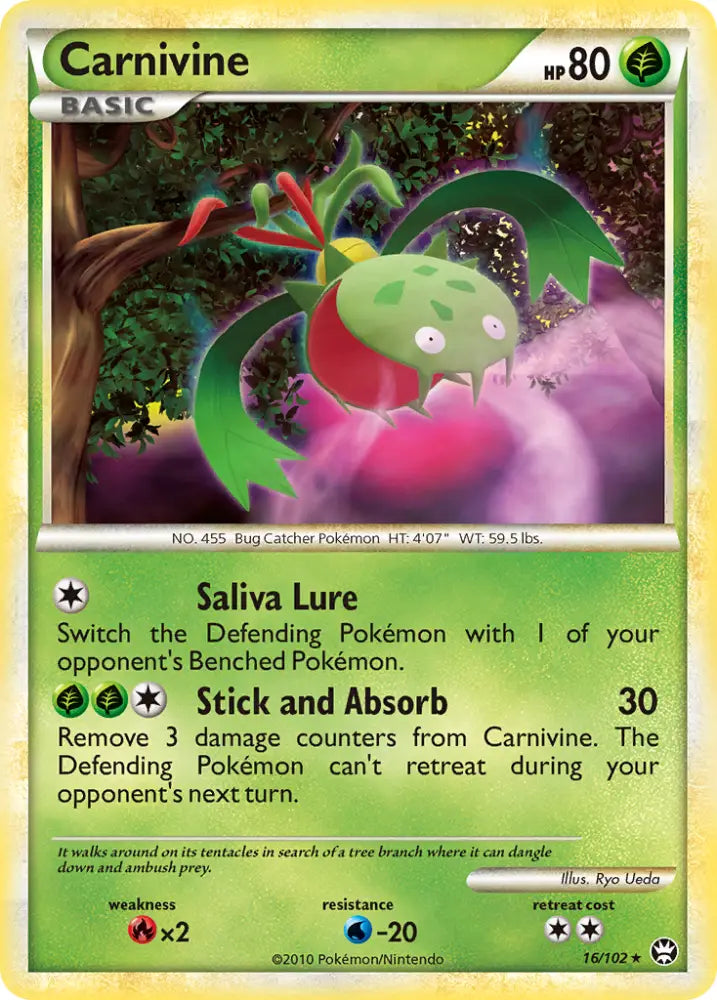 Carnivine (16/102) [HeartGold & SoulSilver: Triumphant] - Pokemon Single