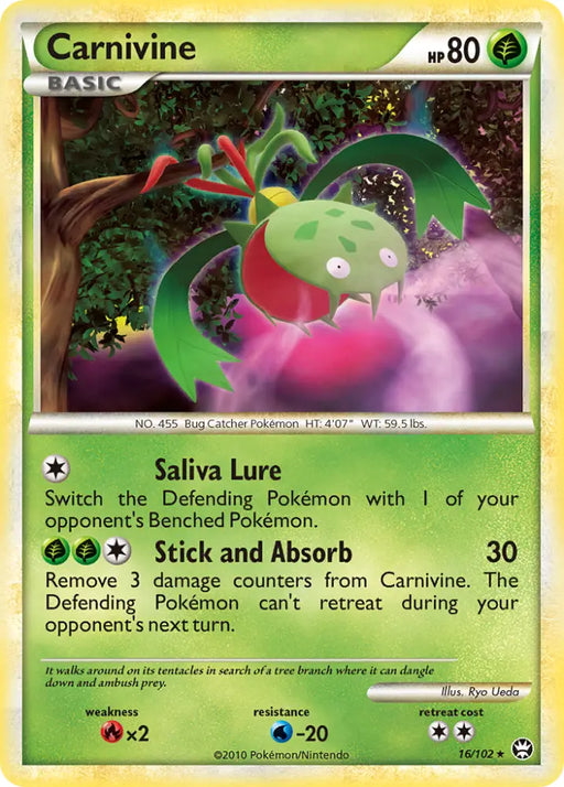 Carnivine (16/102) [HeartGold & SoulSilver: Triumphant] - Pokemon Single