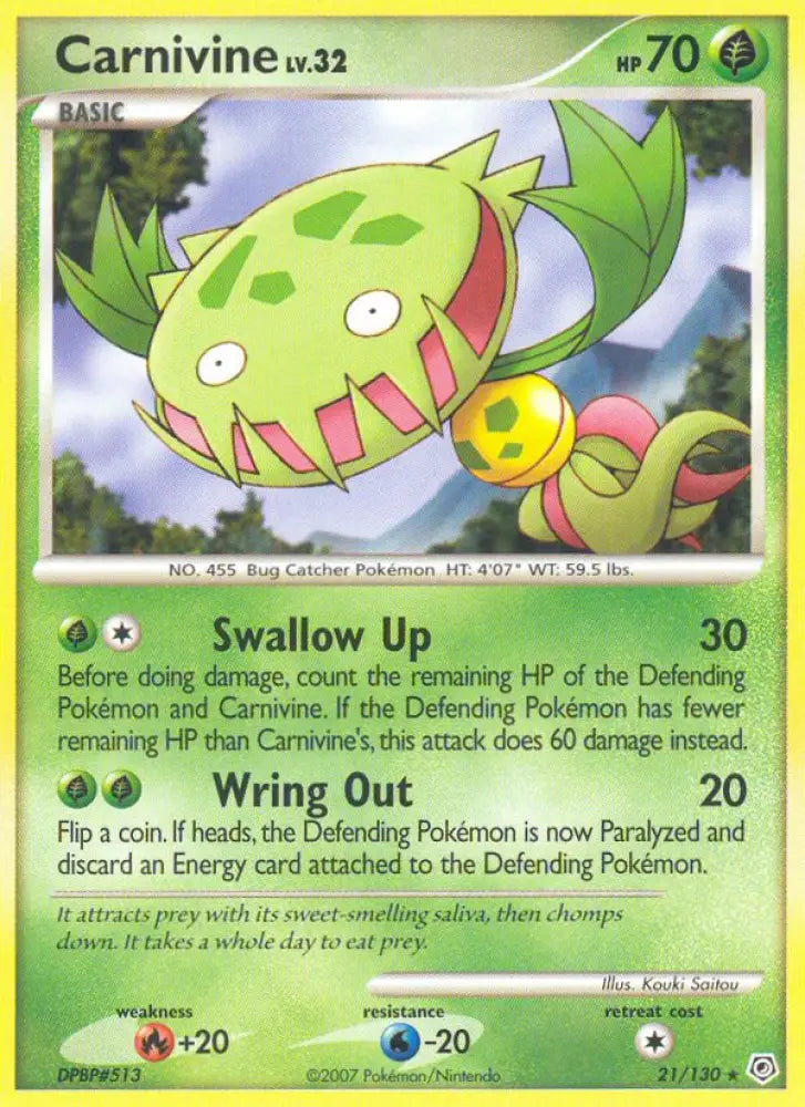 Carnivine (21/130) [Diamond & Pearl: Base Set] - Pokemon Single