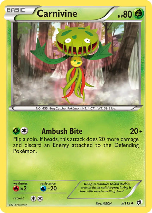 Carnivine (5/113) [Black & White: Legendary Treasures] - Pokemon Single
