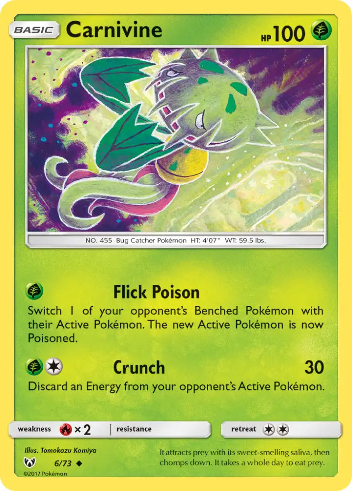 Carnivine (6/73) [Sun & Moon: Shining Legends] - Pokemon Single