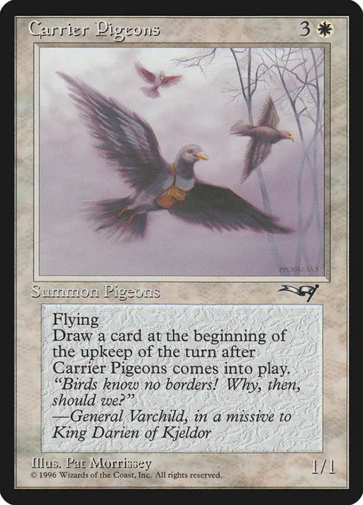 Carrier Pigeons (Flying Art) [Alliances] - MTG Single