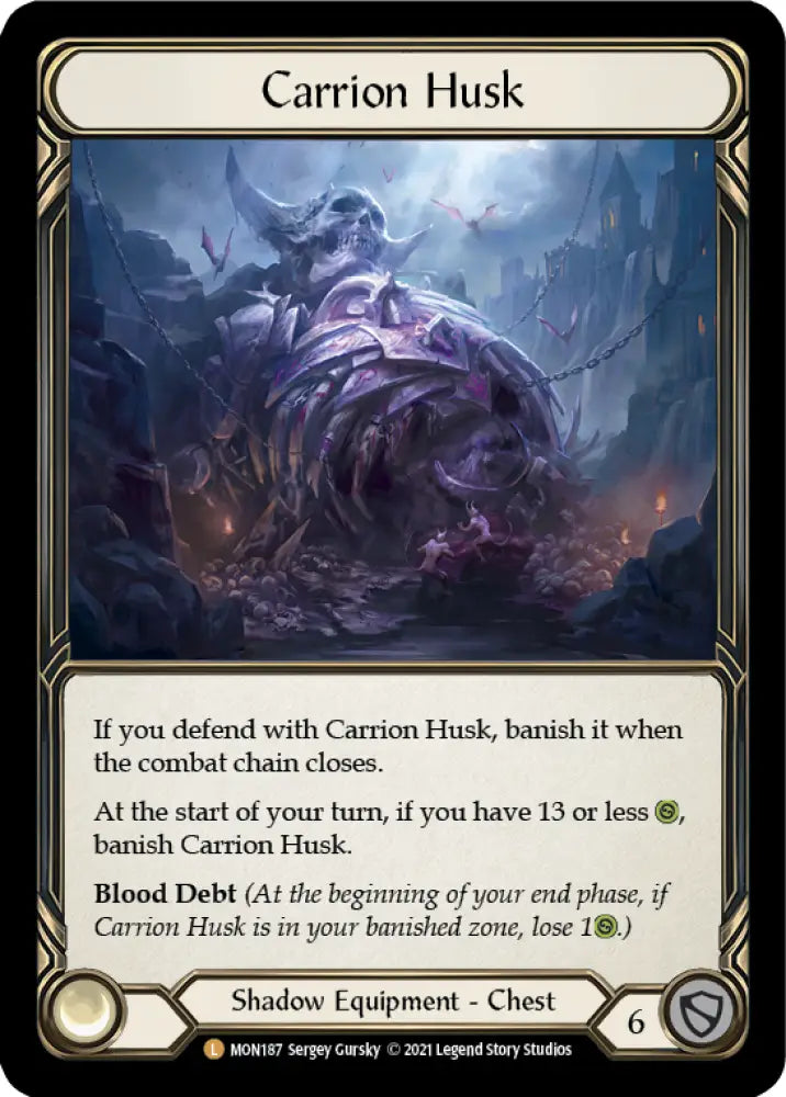 Carrion Husk [Monarch 1st Edition] 1st Edition Cold Foil - Flesh And Blood Single