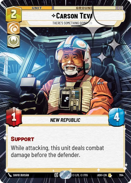 Carson Teva - There's Something Going On (Hyperspace Foil) (704) [Ashes of the Empire]