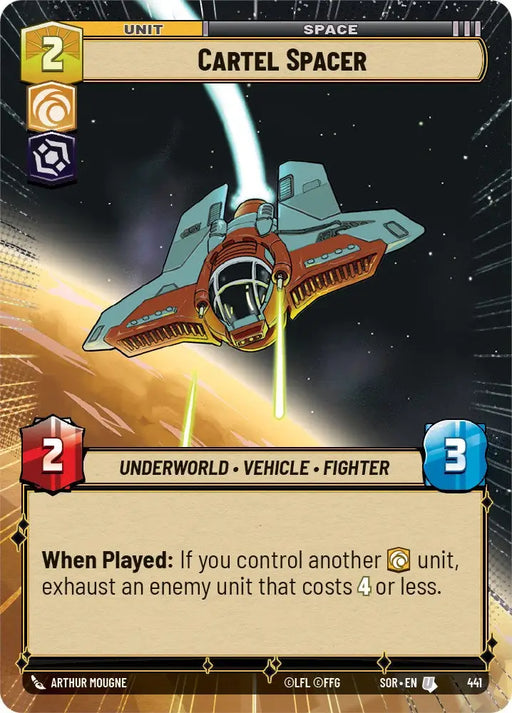 Cartel Spacer (Hyperspace) (441) [Spark of Rebellion] - Star Wars: Unlimited Single