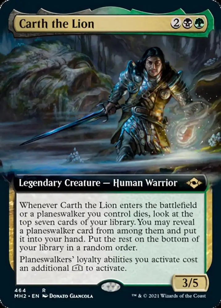 Carth the Lion (Extended Art) [Modern Horizons 2] - MTG Single