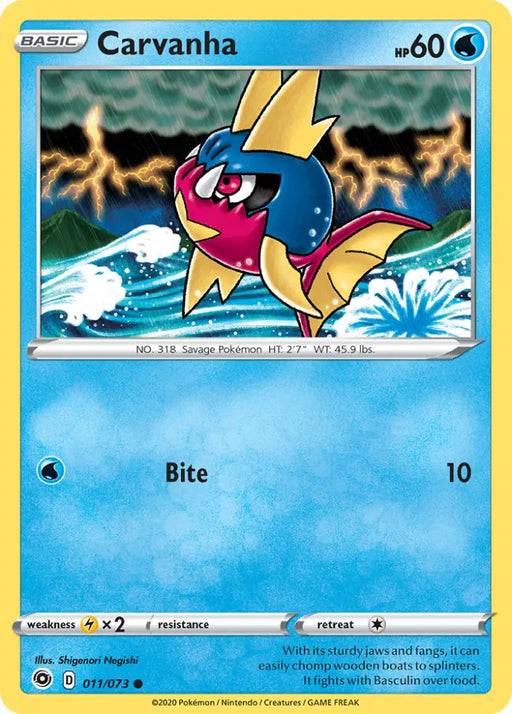 Carvanha (011/073) [Sword & Shield: Champion’s Path] - Pokemon Single