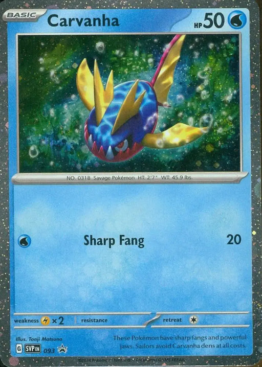 Carvanha (093) (Cosmos Foil) [Scarlet & Violet: Black Star Promos] - Pokemon Single