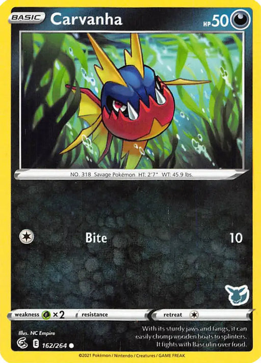 Carvanha (162/264) (Eevee Deck) [Battle Academy 2022] - Pokemon Single