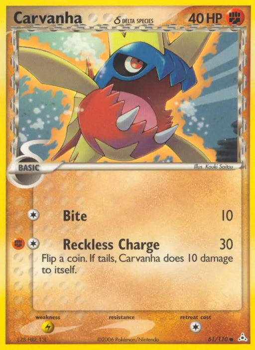 Carvanha (61/110) (Delta Species) [EX: Holon Phantoms] - Pokemon Single