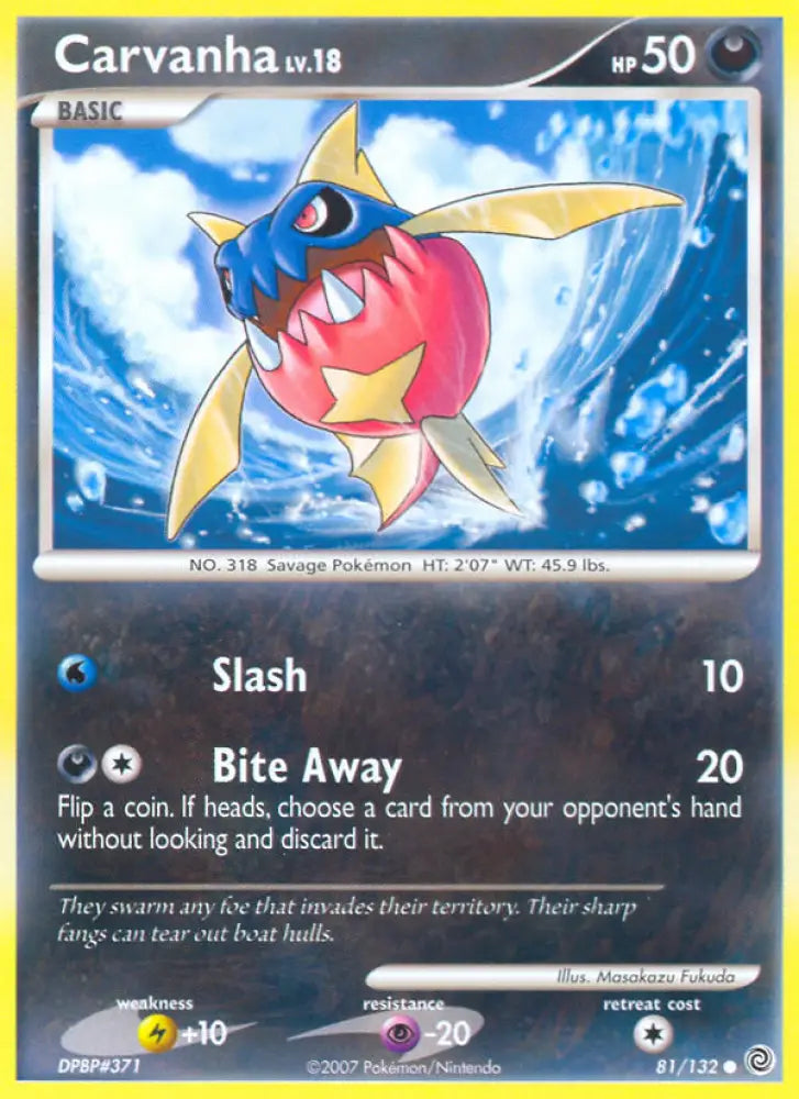 Carvanha (81/132) [Diamond & Pearl: Secret Wonders] - Pokemon Single