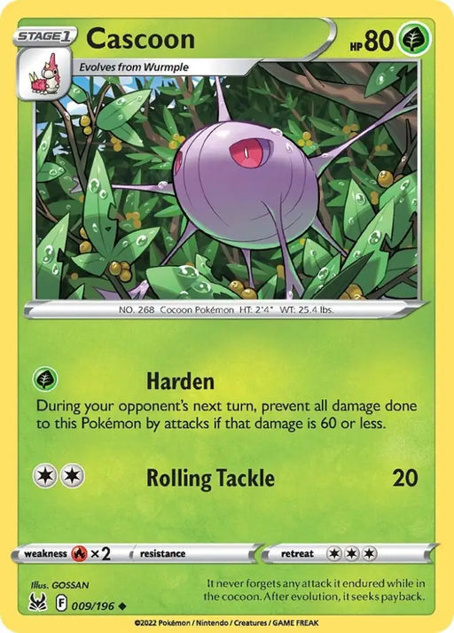 Cascoon (009/196) [Sword & Shield: Lost Origin] - Pokemon Single