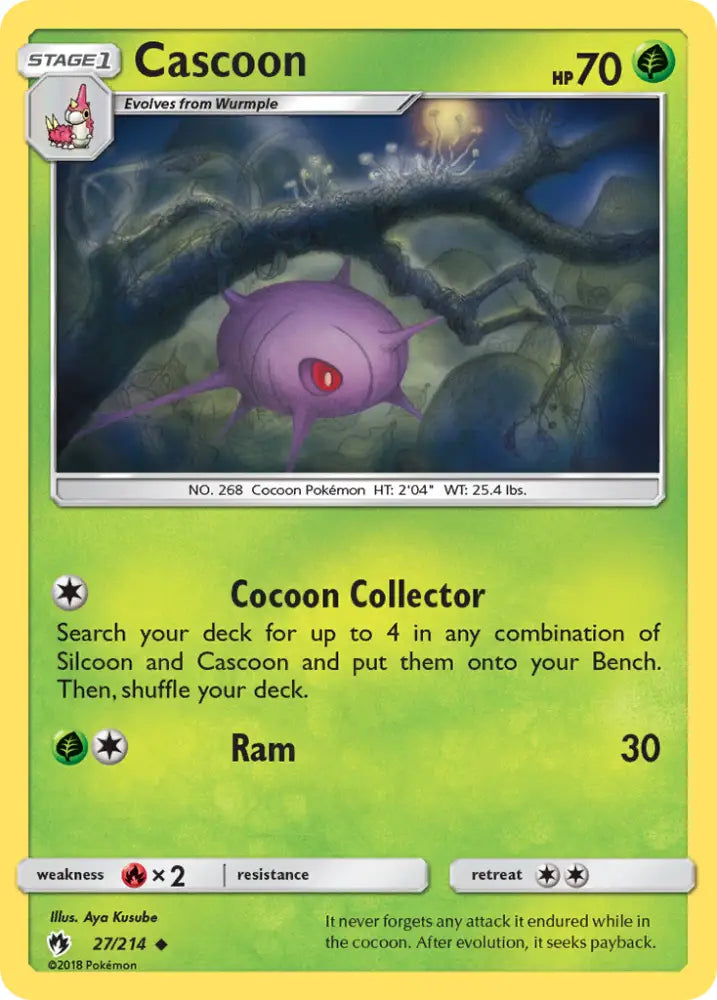 Cascoon (27/214) [Sun & Moon: Lost Thunder] - Pokemon Single