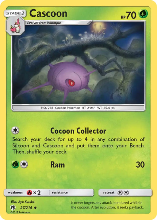 Cascoon (27/214) [Sun & Moon: Lost Thunder] - Pokemon Single