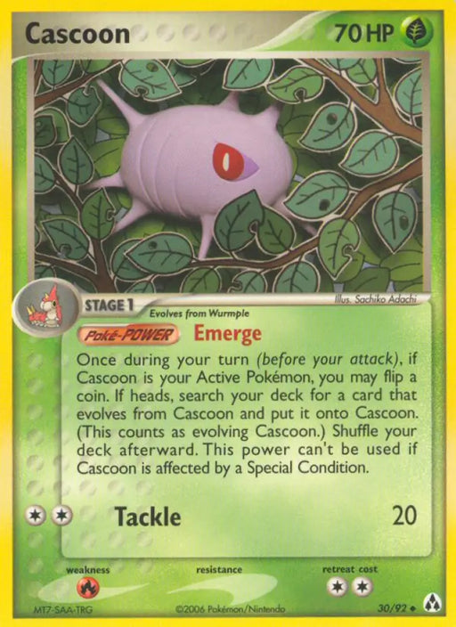 Cascoon (30/92) [EX: Legend Maker] - Pokemon Single