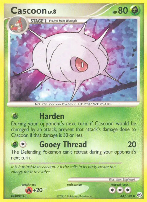Cascoon (44/130) [Diamond & Pearl: Base Set] - Pokemon Single