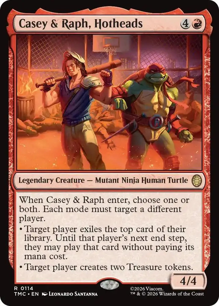 Casey & Raph, Hotheads (114) [Teenage Mutant Ninja Turtles Commander]