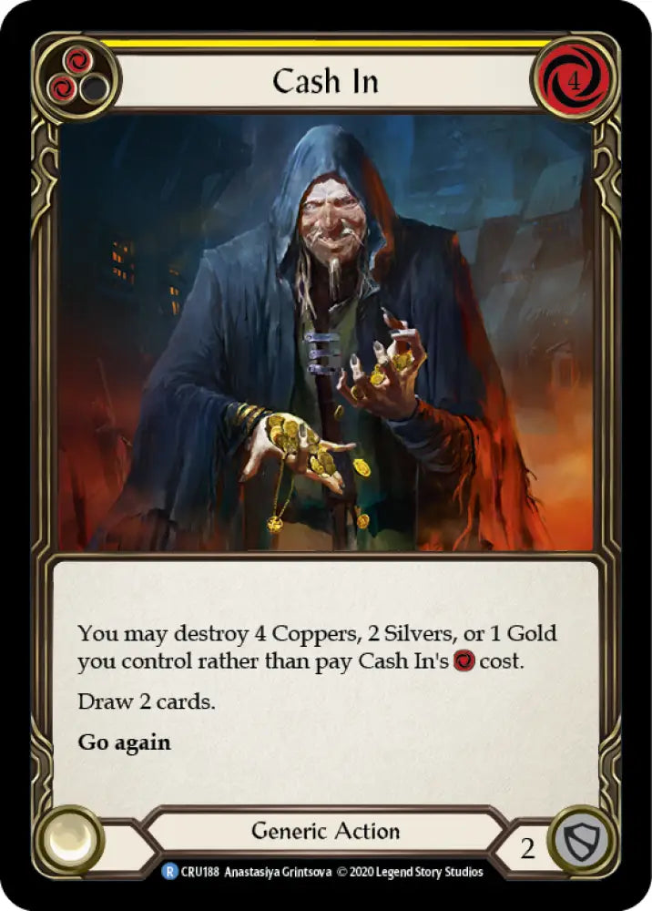 Cash In [Crucible of War 1st Edition] 1st Edition Rainbow Foil - Flesh And Blood Single