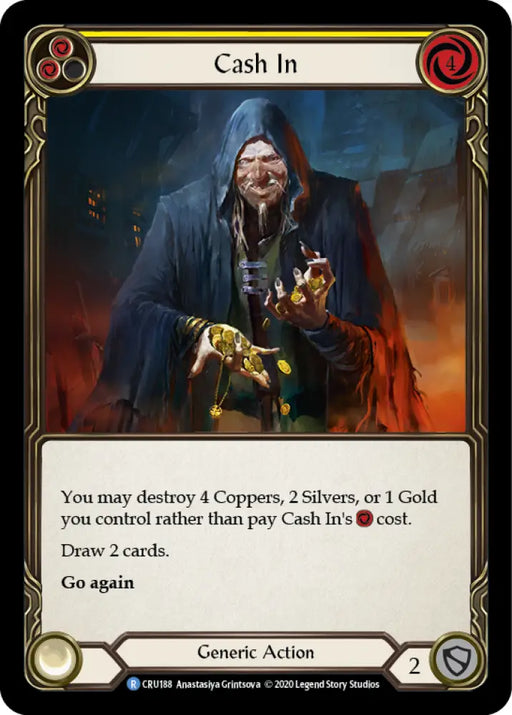 Cash In [Crucible of War 1st Edition] 1st Edition Rainbow Foil - Flesh And Blood Single