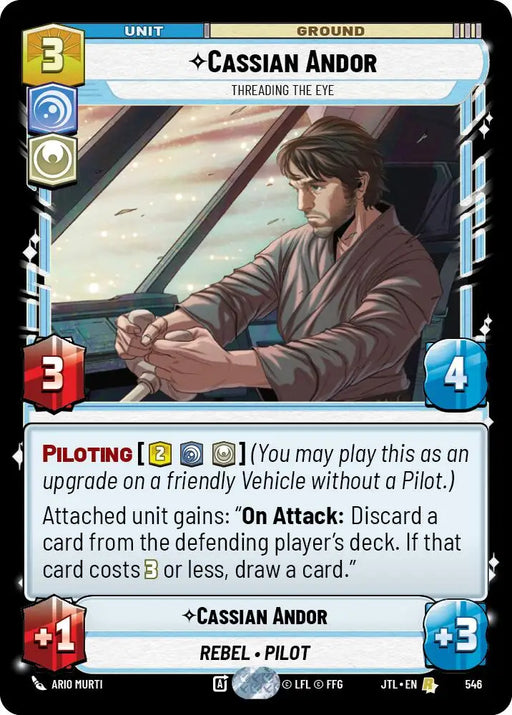 Cassian Andor - Threading the Eye (Foil) (546) [Jump to Lightspeed] - Star Wars: Unlimited Single