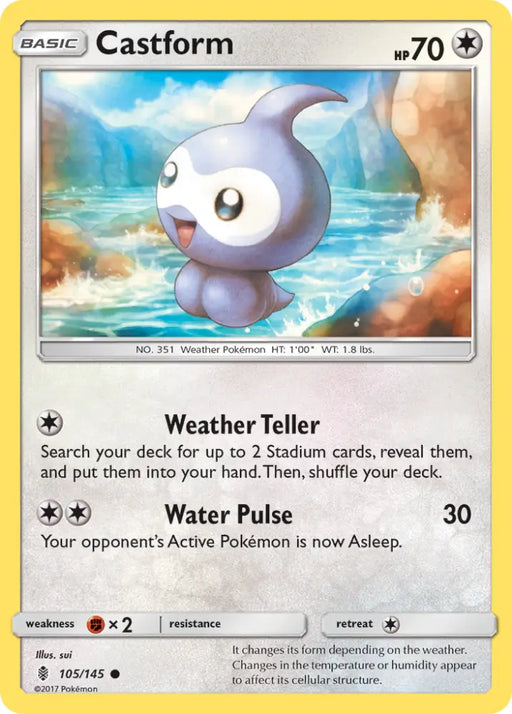 Castform (105/145) [Sun & Moon: Guardians Rising] - Pokemon Single