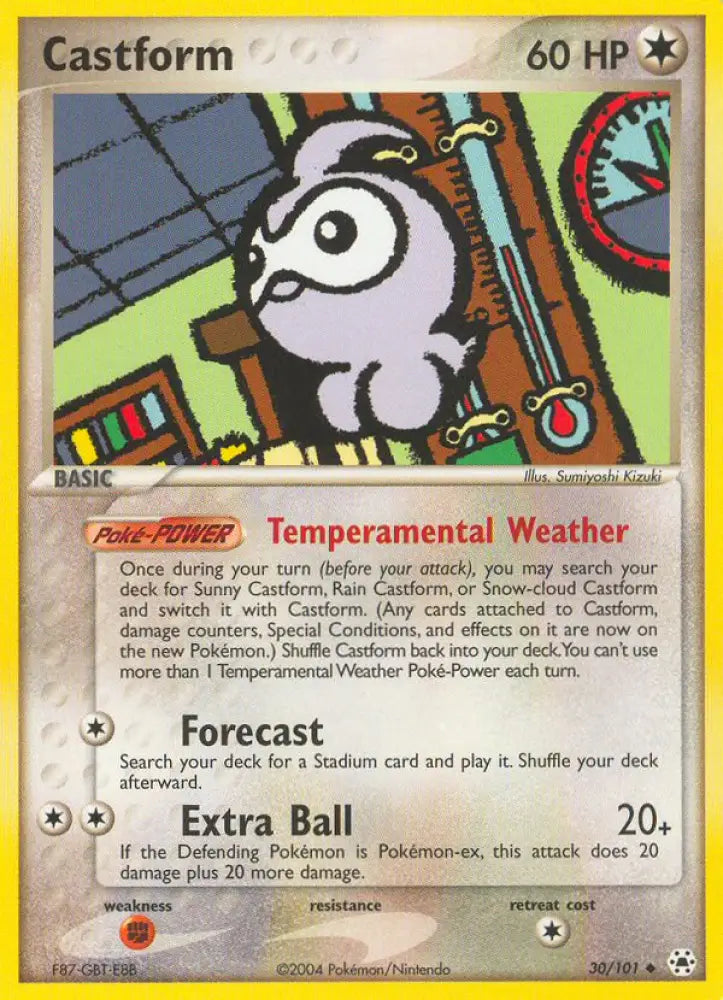Castform (30/101) [EX: Hidden Legends] - Pokemon Single