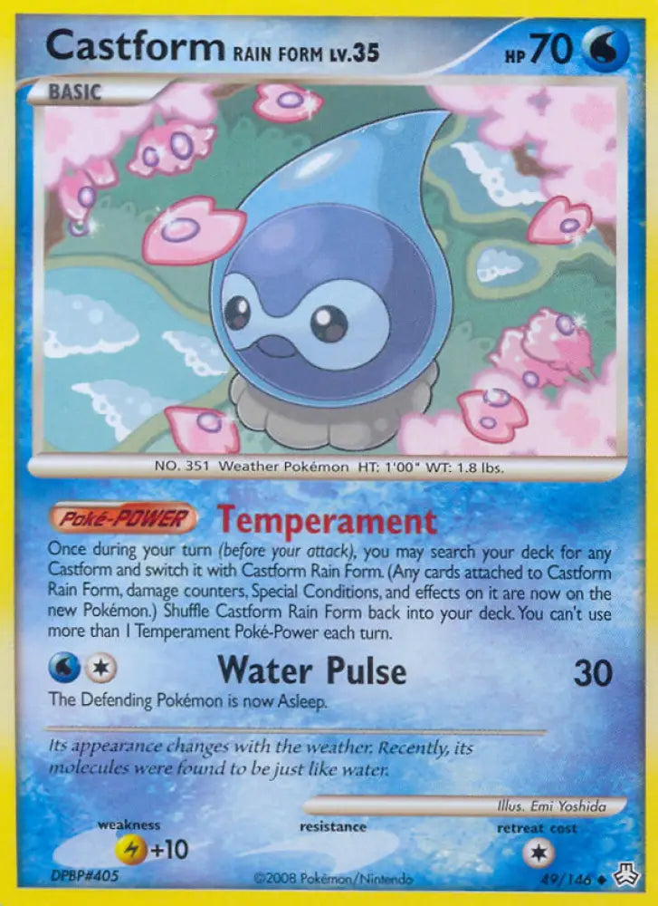 Castform Rain Form (49/146) [Diamond & Pearl: Legends Awakened] - Pokemon Single
