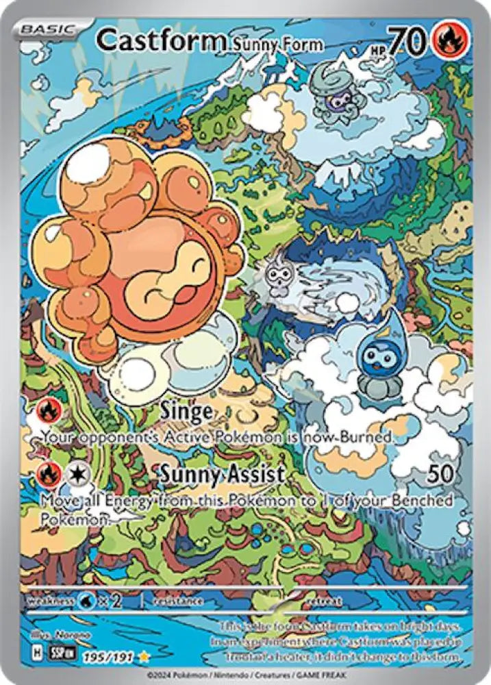 Castform Sunny Form (195/191) [Scarlet & Violet: Surging Sparks] - Pokemon Single