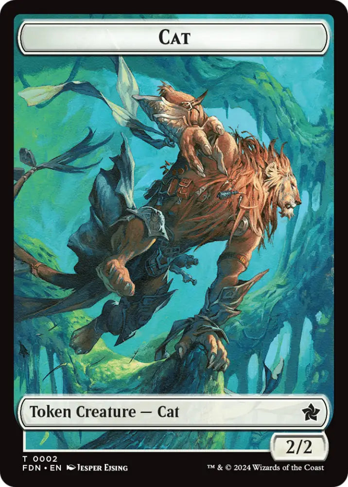 Cat (0001) // Cat (0002) Doubled-Sided Token [Foundations Tokens] - MTG Single