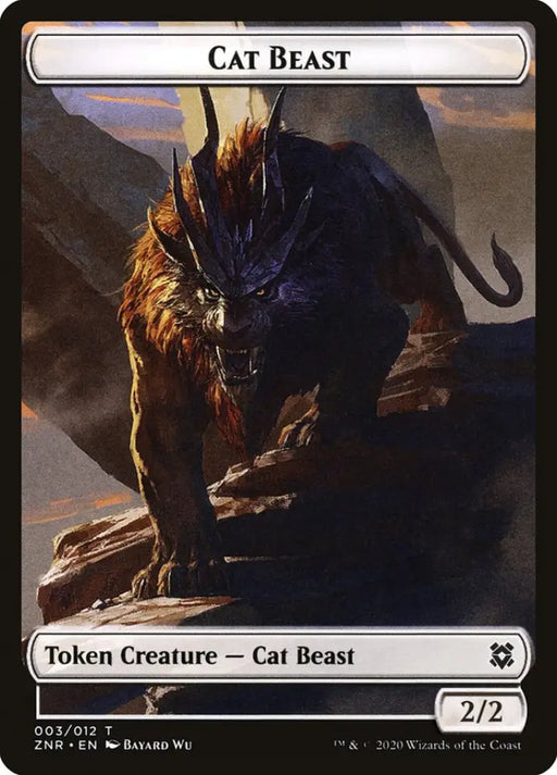 Cat Beast Token [Zendikar Rising Tokens] - MTG Single