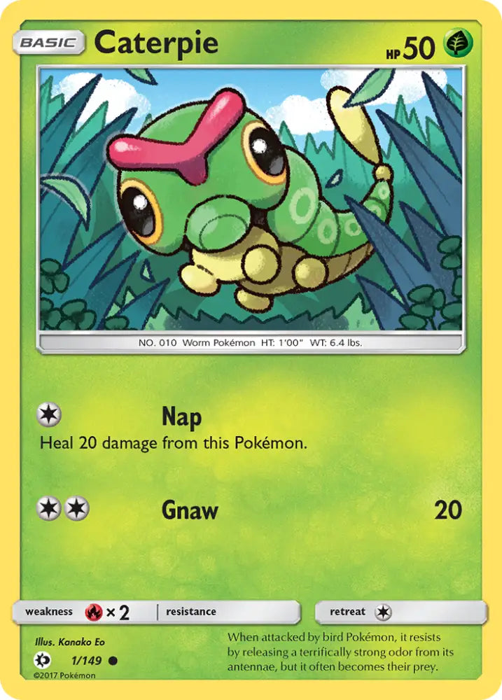 Caterpie (1/149) [Sun & Moon: Base Set] - Pokemon Single