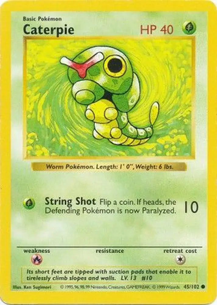 Caterpie (45/102) [Base Set Shadowless Unlimited] - Pokemon Single