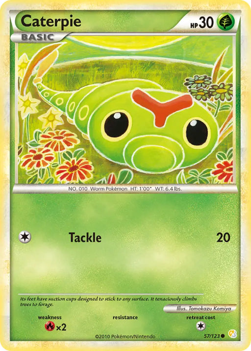 Caterpie (57/123) [HeartGold & SoulSilver: Base Set] - Pokemon Single