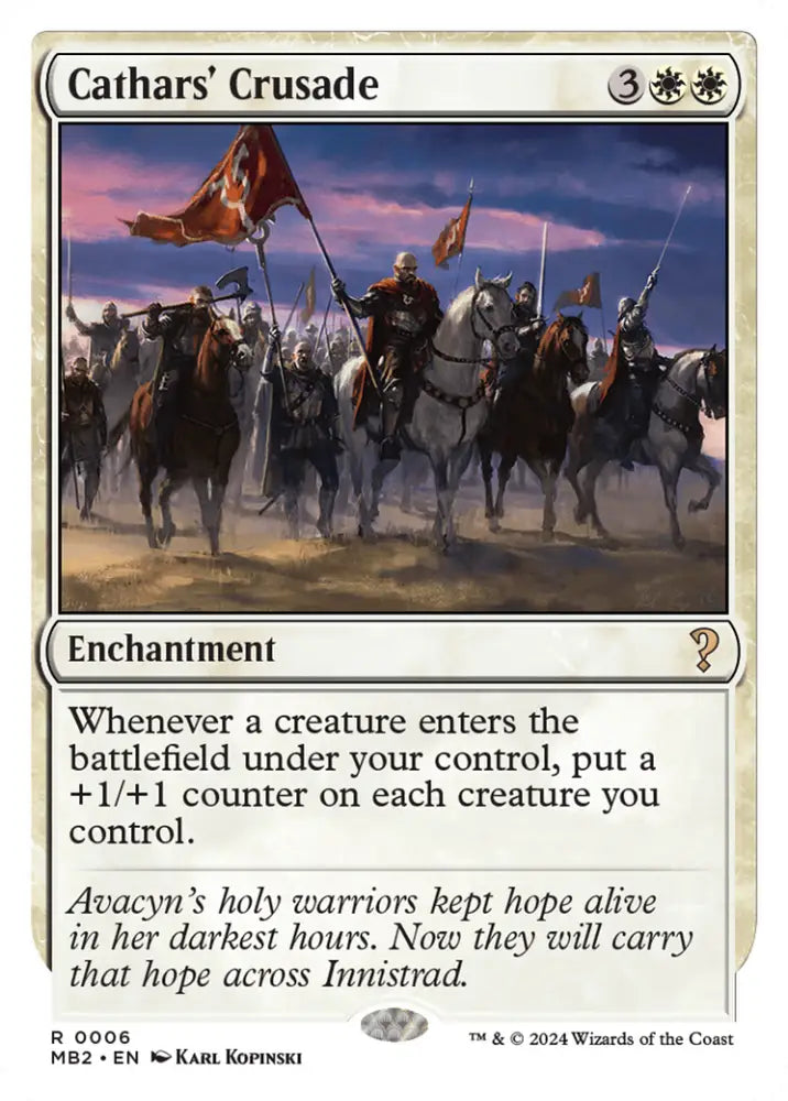 Cathars’ Crusade (White Border) [Mystery Booster 2] - MTG Single