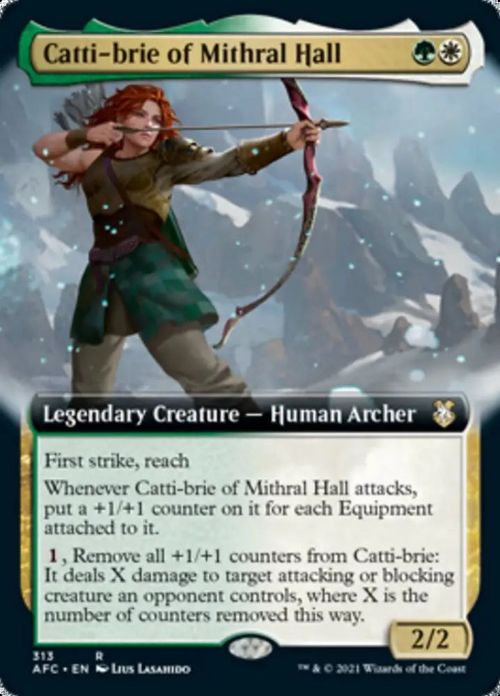 Catti-brie of Mithral Hall (Extended Art) [Dungeons & Dragons: Adventures in the Forgotten Realms Commander] - MTG
