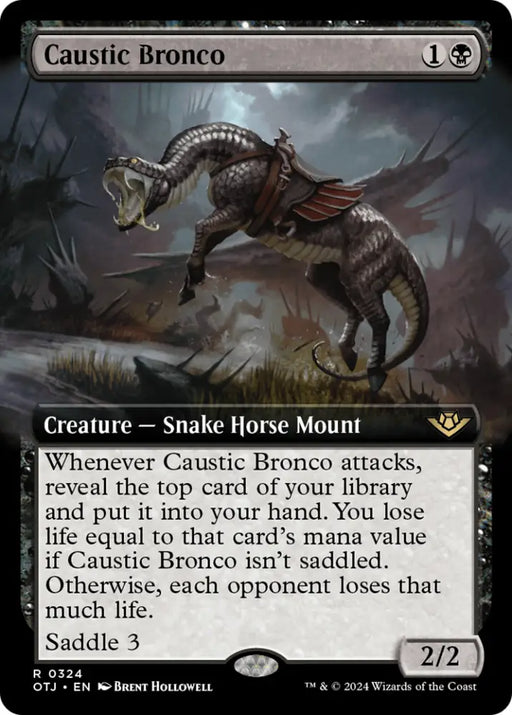 Caustic Bronco (Extended Art) [Outlaws of Thunder Junction] - MTG Single