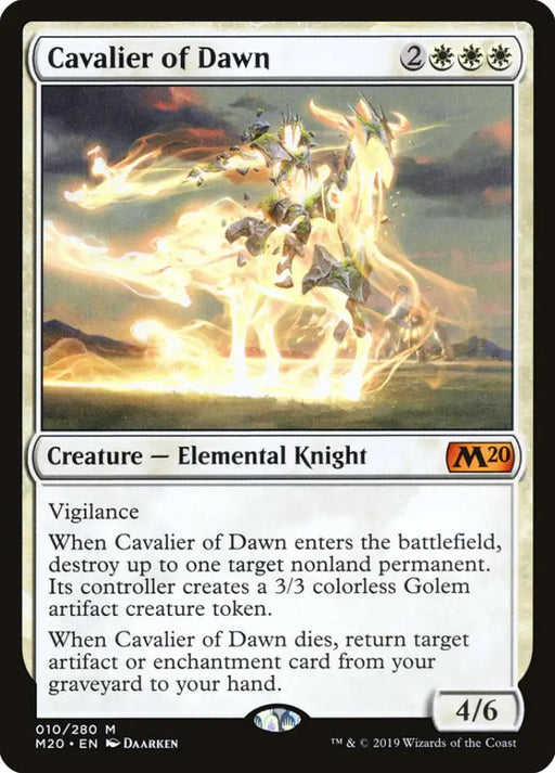 Cavalier of Dawn [Core Set 2020] - MTG Single