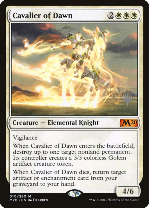 Cavalier of Dawn (Promo Pack) [Core Set 2020 Promos] - MTG Single