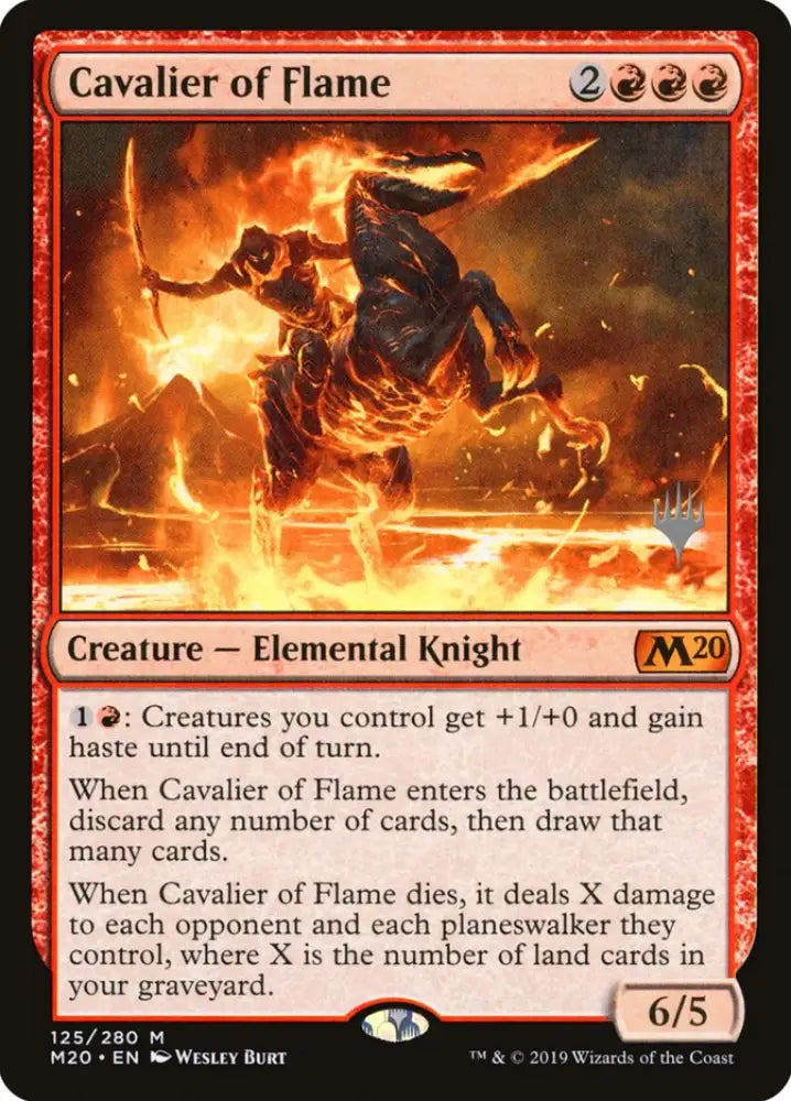 Cavalier of Flame (Promo Pack) [Core Set 2020 Promos] - MTG Single