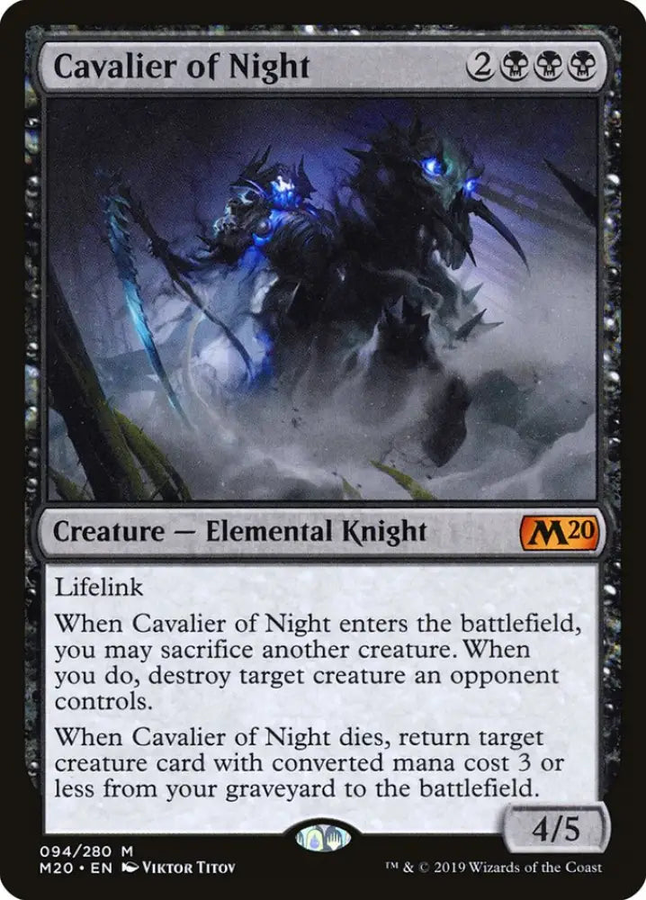 Cavalier of Night [Core Set 2020] - MTG Single