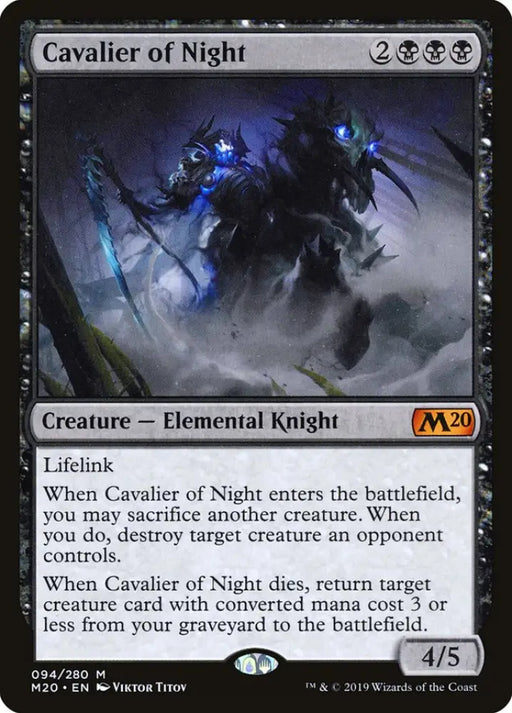 Cavalier of Night [Core Set 2020] - MTG Single
