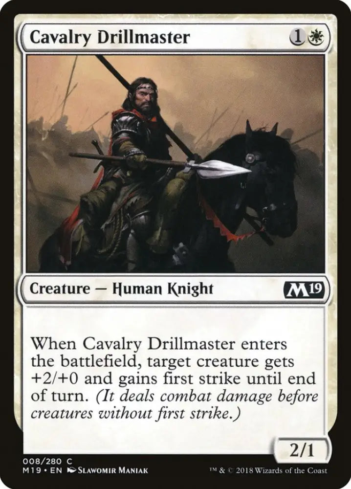 Cavalry Drillmaster [Core Set 2019] - MTG Single