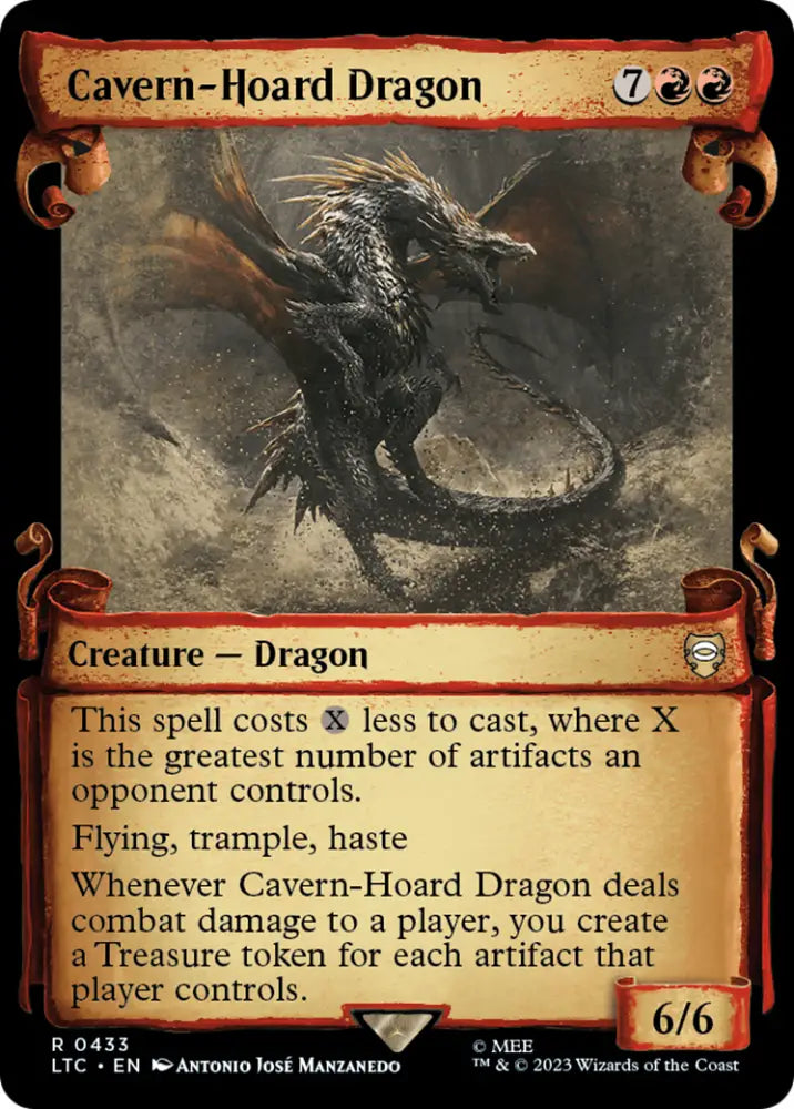 Cavern-Hoard Dragon [The Lord of the Rings: Tales of Middle-Earth Commander Showcase Scrolls] - MTG Single