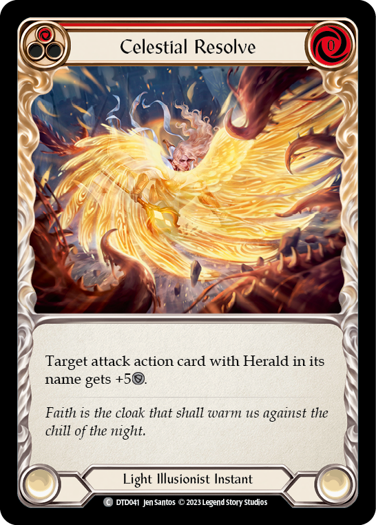 Celestial Resolve (Red) [Dusk Till Dawn] Rainbow Foil