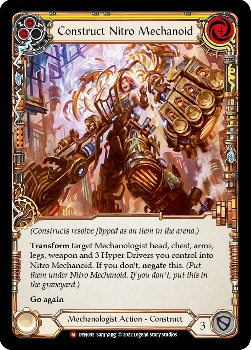 Construct Nitro Mechanoid // Nitro Mechanoid [Dynasty] Cold Foil