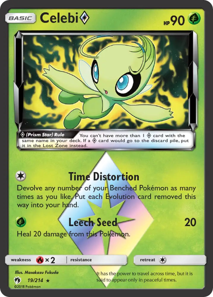 Celebi (19/214) (Prism Star) [Sun & Moon: Lost Thunder] - Pokemon Single