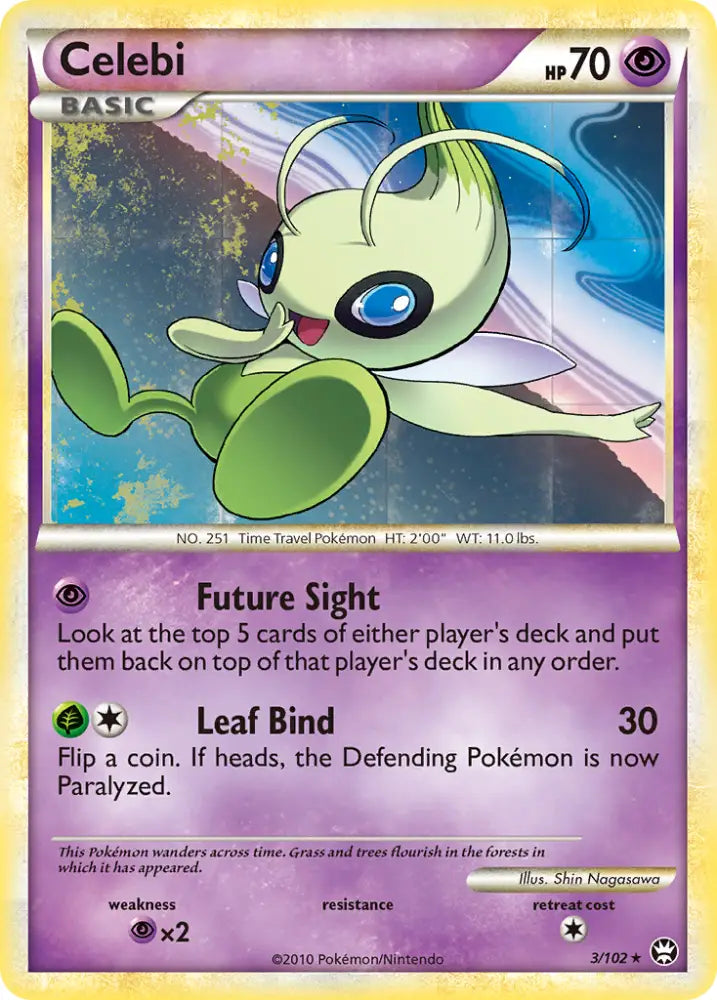 Celebi (3/102) [HeartGold & SoulSilver: Triumphant] - Pokemon Single